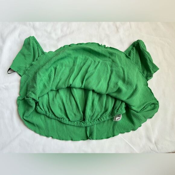 Forever 21 Green Off-the-Shoulder Flowy Crop Top – Size S - Picture 5 of 5